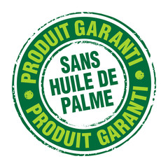 Tampon - Garanti sans huile de palme - obrazy, fototapety, plakaty