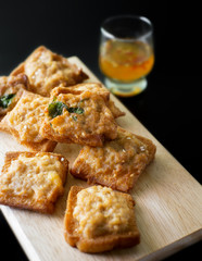 Minced pork toast
