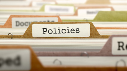 Policies Concept. Folders in Catalog.