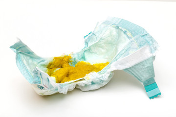 diaper on the white background