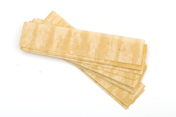 potato chips on the white background