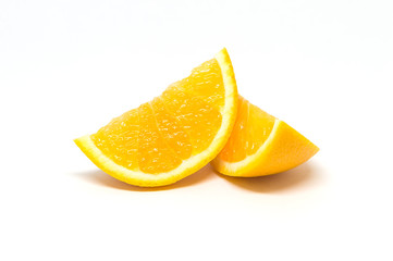 Two Slices of Orange Isolated