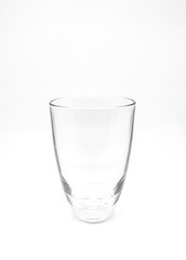 Empty drinking glass cup with white background
