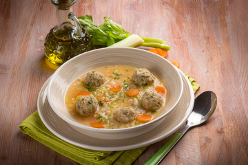 soup with meat balls