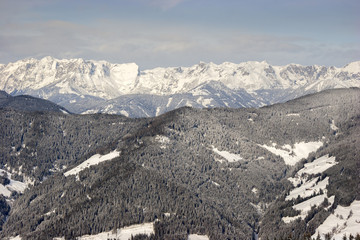 winter scene in austrian alps