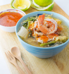 seafood suki, one of kind soup noodle in asia