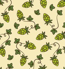 Seamless Pattern Hops Plans for Beer