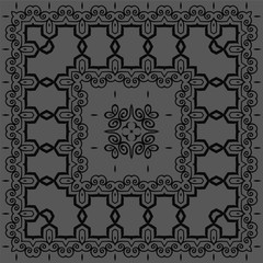 Beautiful tile ornament. Square pattern. Vector illustration.