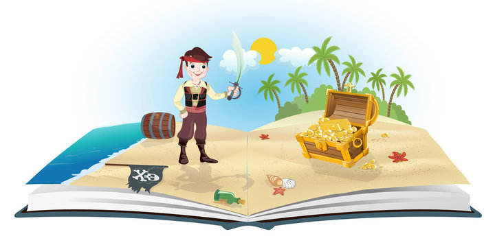 Book about pirates and treasure