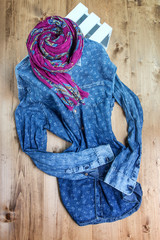 Set of various clothes and accessories for men