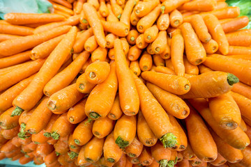 Carrots on the supermarket display