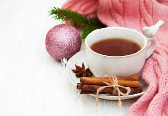 Hot christmas tea