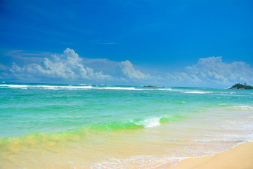 Beautiful tropical beach in southern Sri Lanka
