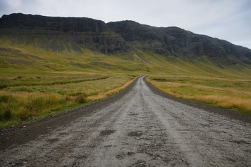  Empty gravel route in Iceland