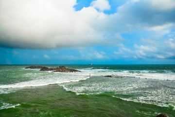 Beautiful tropical beach in southern Sri Lanka