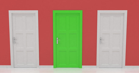 3d door render vote concept