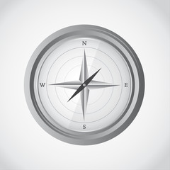 Simple compass, vector illustration