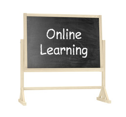 Fototapeta premium Online learning concept. Blackboard, chalkboard isolated on