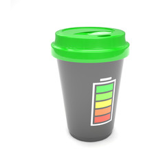 Coffee to go on white