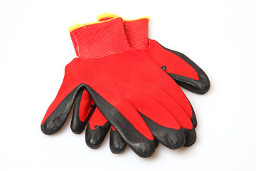 Red Work Gloves