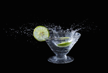 Lime juice splash