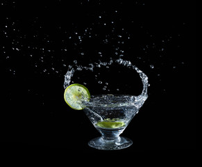 Lime juice splash