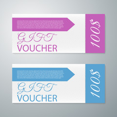 Vector illustration gift voucher template.