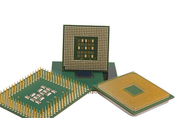CPU isolated on white background