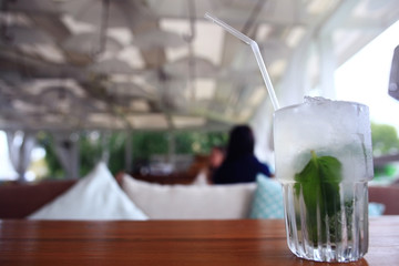 table setting in cafe