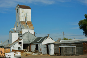 Rusting Antique Agriculture Grain Elevator