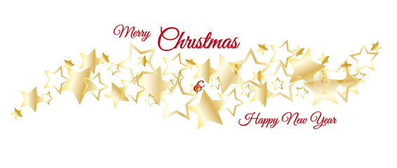 Goldene Sterne Weihnachtskarte