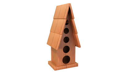 Beautiful design of birdhouse in wooden texture