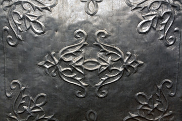 Metal gate pattern texture.