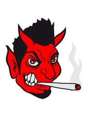 joint satan smoke cigarette smoke pot weed
