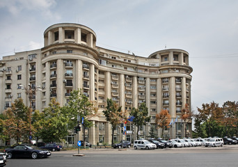 Constitution square in Bucharest. Romania