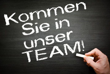 Fototapeta premium Kommen Sie in unser Team