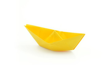 Yellow paper ship