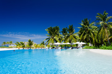 Swimming pool in Malediven