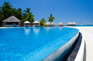 Fototapeta na wymiar Pool in Malediven