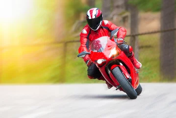 Deurstickers Motorbike racing © sergio37_120