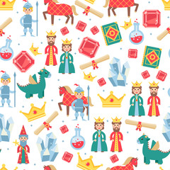 Fototapeta premium Fairytale Seamless Pattern