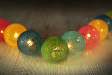 Christmas garland closeup
