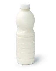 Milk bottle isolated on white background