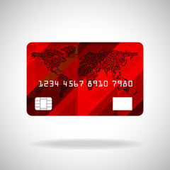 Credit card icon isolated on white background. Vector