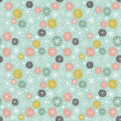 Christmas seamless pattern background with snowflakes. Vector il