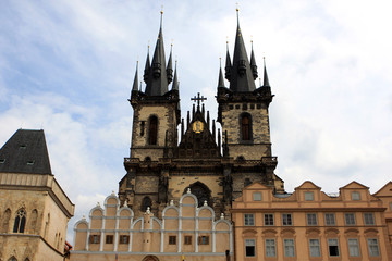 Fototapeta premium Church of Our Lady before Tyn (The Church of Mother of God before Tyn) Prague, Czech Republic