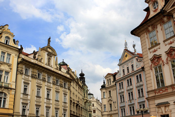 Naklejka premium Buildings at Old Town Square (Staromestske namesti), Prague, Czech republic