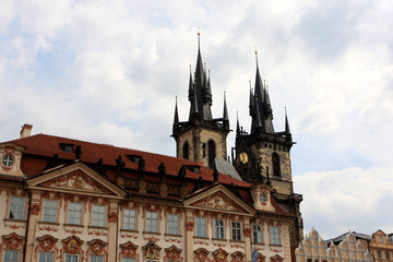 Fototapeta premium Church of Our Lady before Tyn (The Church of Mother of God before Tyn) Prague, Czech Republic