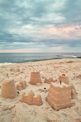 sand castle on the beach