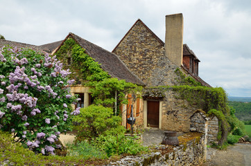 Fototapeta na wymiar French medieval town Audrix